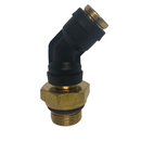 45 Degree DOT PLC Male Swivel Elbow Fitting, 3/8in X M16 | 177.12C746M16 Automann