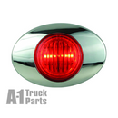 Oval Red Marker/Clearance Light with Bezel for Surface Mount, 12V | Optronics 00212233P