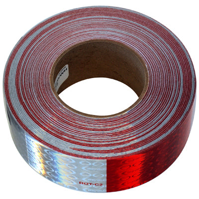 2" X 150ft Red & White Reflective Tape | Truck-Lite 37-3