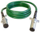 10ft Green 7-Way ABS Duty Straight ArticFlex Cable | 7AAB102MW Tectran