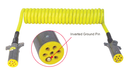 12 ft ABS Duty Powercoil with Auxiliary Plugs | 7ATG222EG Tectran