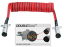 15 FT DOUBLEDUAL™ Powercoil with 2 DOUBLEDUAL Plugs | 7DDB542MW Tectran