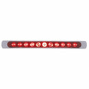 11 LED 17" Light Bar (Stop, Turn & Tail) With Chrome Bezel - Red LED/Red Lens | United Pacific 39251