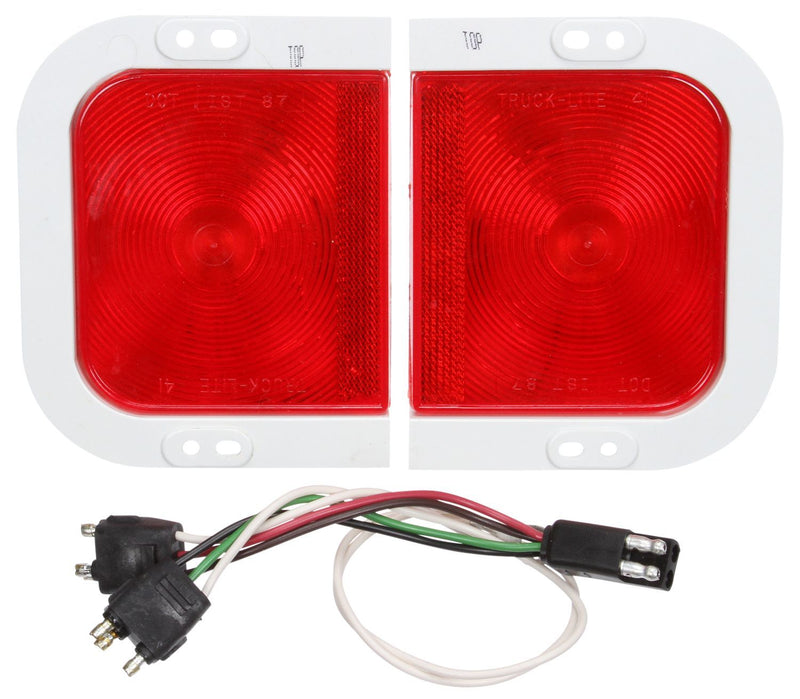 41 Series Red Incandescent Right Hand Side Stop/Turn/Tail Light, PL-3 & Flange Mount | Truck-Lite 41006R