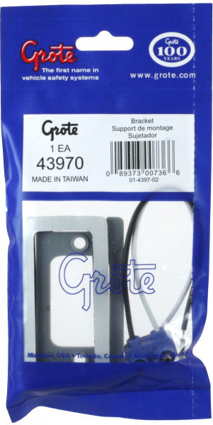Gray Snap Fit Bracket for Small Rectangular Lights | Grote 43970