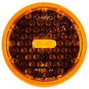 Super 44 Yellow LED 4" Round Strobe Lamp, Fit 'N Forget S.S. & Grommet Mount | Truck-Lite 44212Y