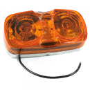 Two-Bulb Amber Square-Corner Clearance Marker Lights | Grote 46783