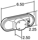 Super 60 Yellow Incandescent 6" Oval Rear Turn Signal Light w/ Vertical/Horizontal Mount | Truck-Lite 60201Y