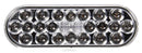 Signal-Stat Clear/Yellow LED 6" Oval Front/Park/Turn Light, PL-3 Connection | Truck-Lite 6051A