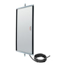 7" x 16" Stainless Angle-Back Heated & Lighted West Coast Mirror Head | Retrac 610316