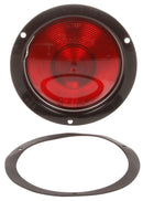 80 Series Red Incandescent 4" Round Stop/Turn/Tail Light, Hardwired & Black Flange Mount | Truck-Lite 80334R