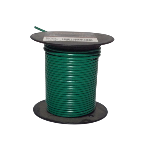 100' Dark Green Primary Wire, 18 Gauge - Rated 105 Degree C | 02319 Deka