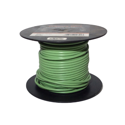 100' Green Primary Wire, 10 Gauge - Rated 105 Degree C | 02721 Deka