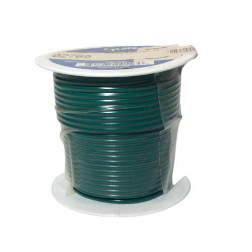 100' Green Primary Wire, 14 Gauge - Rated 105 Degree C | 02769 Deka