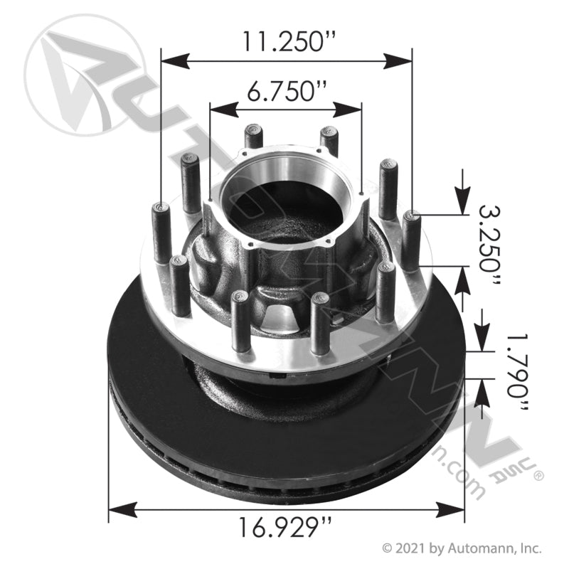 Hub-Rotor Assy Dura-Light WEMC | 150.T8210.B1 Automann