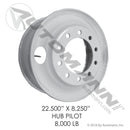 Hub Pilot 22.500in X 8.250in Steel | 157.225X825HP-8K Automann