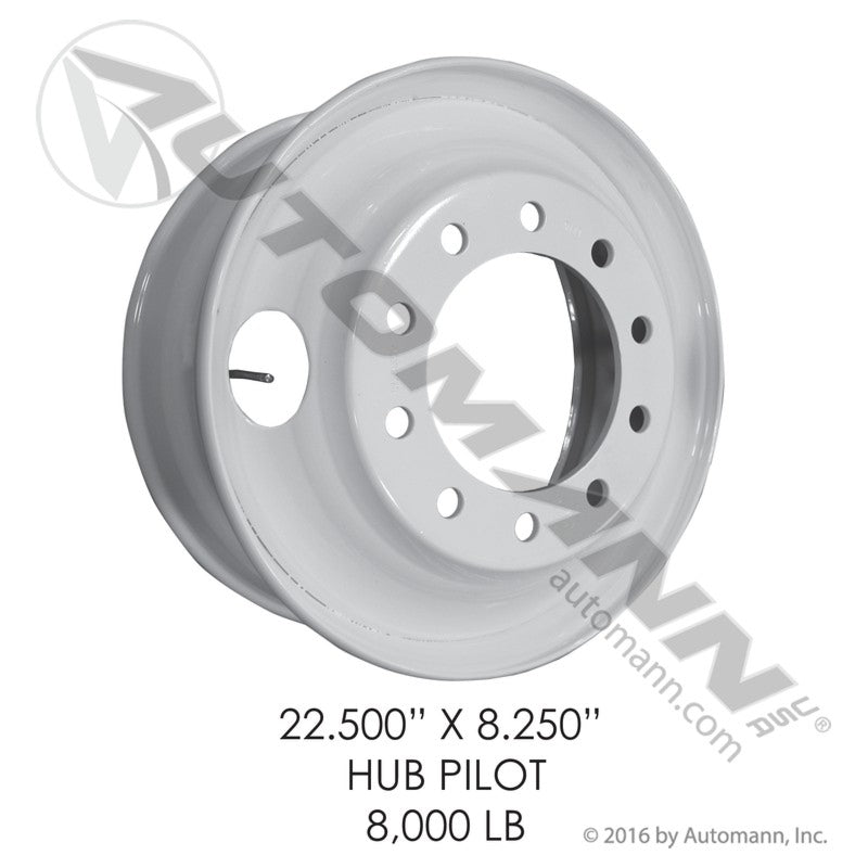 Hub Pilot 22.500in X 8.250in Steel | 157.225X825HP-8K Automann