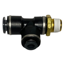 PLC Swivel Male R/Tee Fitting, 3/8 X 1/4 X 1/4in | 177.11716AB Automann