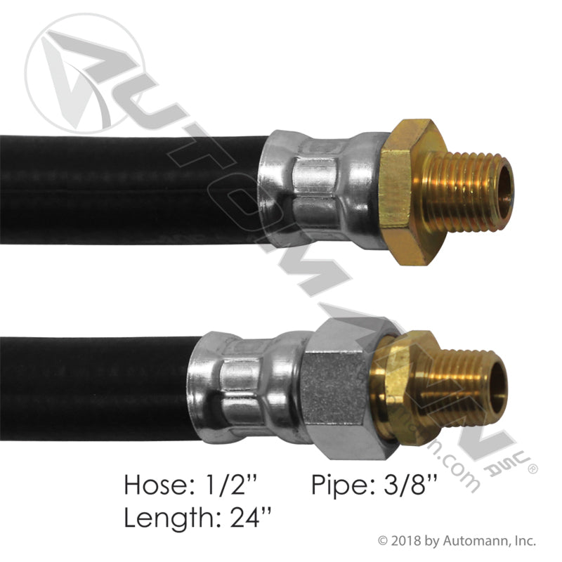 Air Hose Assy 1/2IDx3/8NPTx24IN | 177.7043 Automann