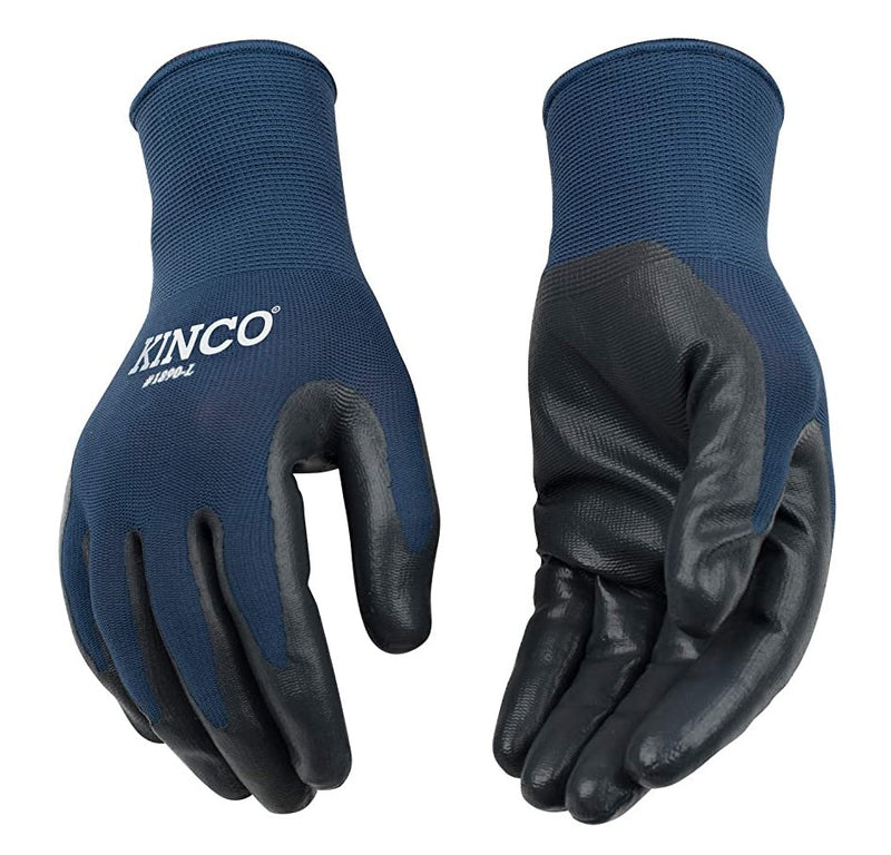 Navy Blue Polyester Knit Shell & Nitrile Palm Gloves (Large & Extra Large) | 1890 Kinco