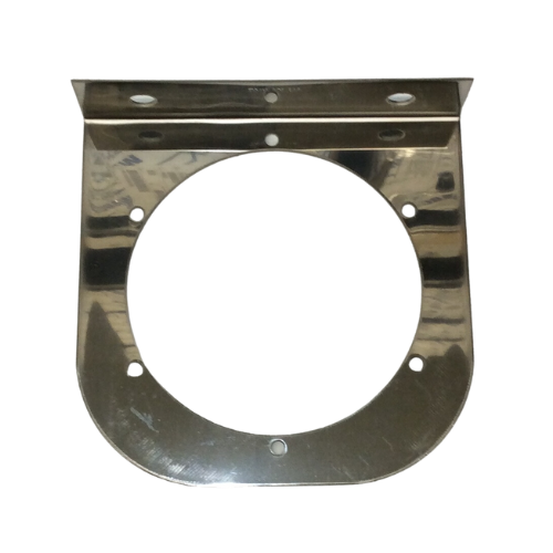 Stainless Light Bracket with Single 4" Light Cutout | United Pacific 20422