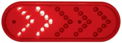 35 LED 6" Oval Sequential Turn Signal Light - Red LED/Red Lens | 38145 United Pacific