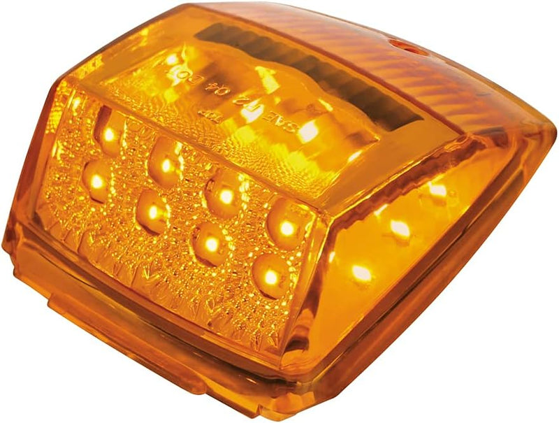 17 LED Reflector Square Cab Light - Amber LED/Amber Lens | 39527 United Pacific