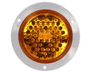 4" Round Amber Warning Light w/ Gray Flange mount | 44104Y Trucklite