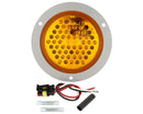 4" Round Amber Warning Light w/ Gray Flange mount | 44104Y Trucklite