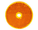 Signal-Stat 2" Round Yellow Reflector, 1 Screw/Nail/Rivet | Truck-Lite 52A