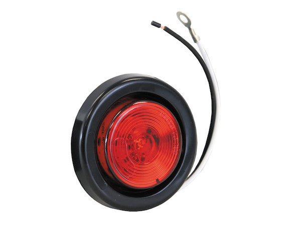2 Inch Red Round Marker/Clearance Light Kit With 1 LED (PL-10 Connection, Includes Grommet And Plug) | Buyers Products 5622101