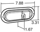 Red Stop/Turn/Tail Light & Gray Flange Mount | 66052R Trucklite