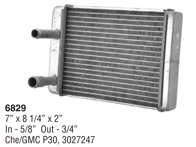 Chevrolet/GMC P30 Heater Core | 6829 MEI