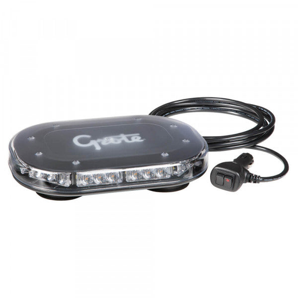Amber Low Profile Compact LED Light Bar, Magnetic Mount | 77803 Grote