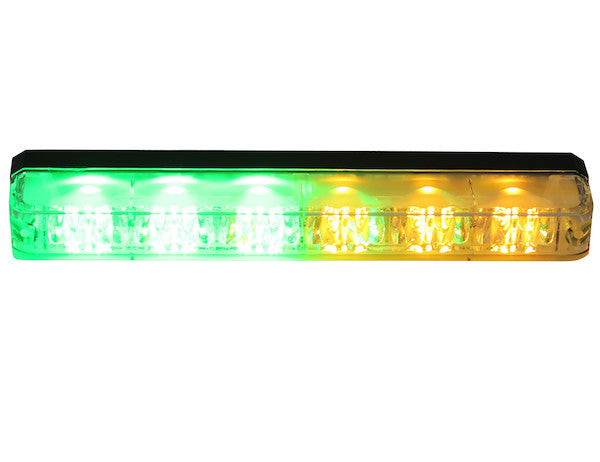 Ultra Bright Narrow Profile Green/Amber LED Strobe Light | 8892810 Buyers Products