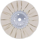 8" White Treated Airway Buff - 5/8" & 1/2" Arbor | 90024 United Pacific