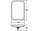 Universal Flat Mirror - White Steel | 97807 Trucklite