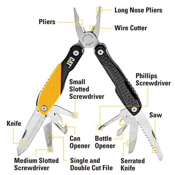 13-in-1 Aluminum Multi-Function Tool | 980048 CAT Merchandise