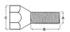 RH Hex Wheel Bolt, 1/2"-20 Fine | LB509 Redneck
