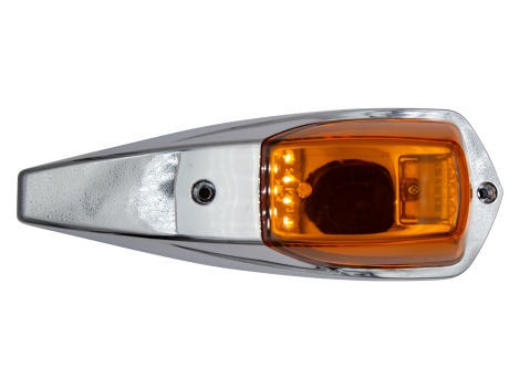 Amber Kenworth LED Cab Marker with Chrome Body | HD10403Y Heavy Duty Lighting