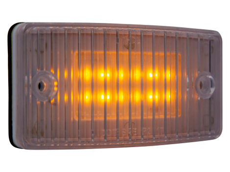 Amber, Clear Lens Freightliner Rectangular LED Cab Marker Light | HD45012YC Heavy Duty Lighting