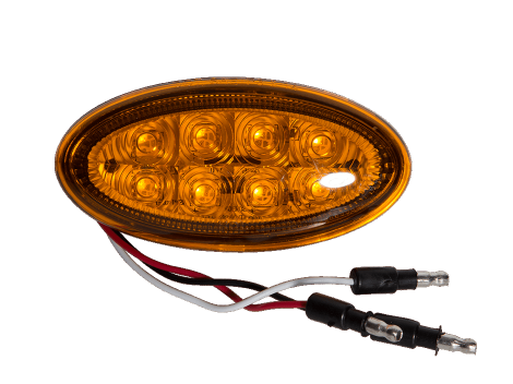 Amber Peterbilt Oval LED Side Marker Turn Light | HD45108SMDY Heavy Duty Lighting