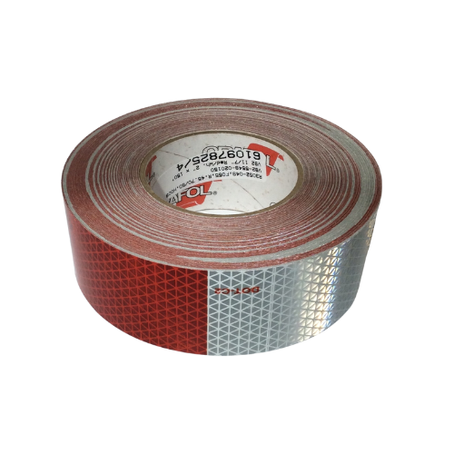 2" x 150' Red and White Microprismatic Conspicuity Tape Roll | 18806 Orafol