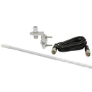 3 ft Standard Series Mirror Mount Fiberglass CB Antenna Kit, White | RP83W RoadPro®