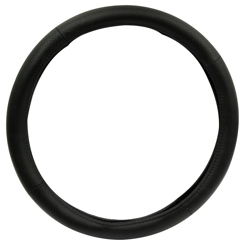 18ft Steering Wheel Cover Blk Leather | RPSW3006 RoadPro®