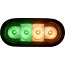6 INCH LED OVAL STROBE LIGHT-AMBER/GREEN LEDS | SL62AG BUYERS PRODUCTS
