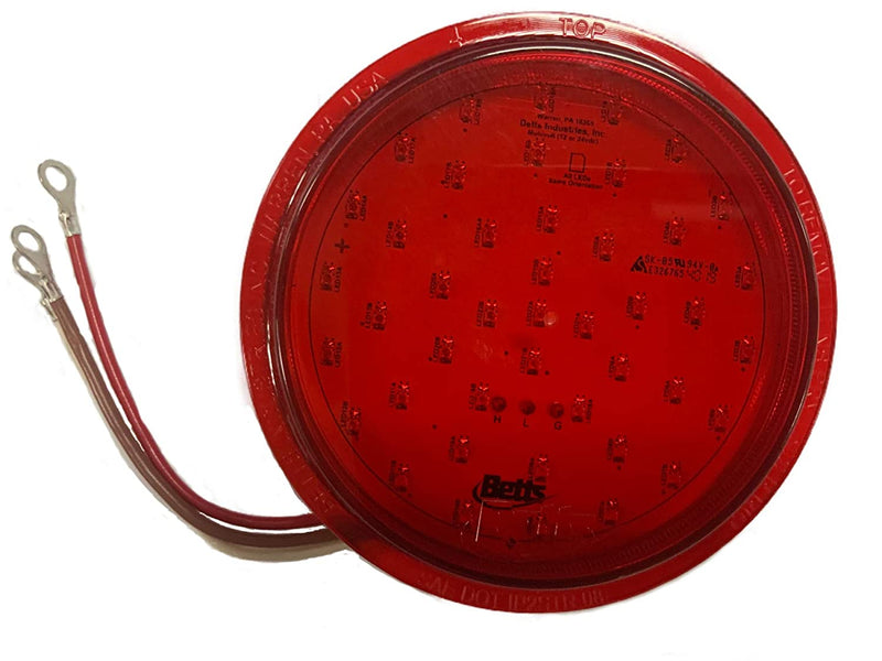 4″ Round Red LED Stop or Turn and Tail Light | SR4FHM3E Betts Lighting