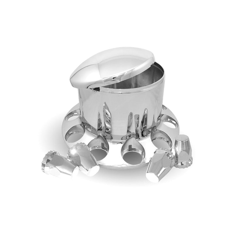 Chrome ABS Plastic Rear Axle Cover Kit w/ Removable Center Cap | THUB-RP33 Trux Accessories