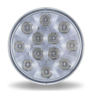 4″ Heated Lens Clear Red Stop, Turn & Tail Round LED Light | TLED-412HCR Trux