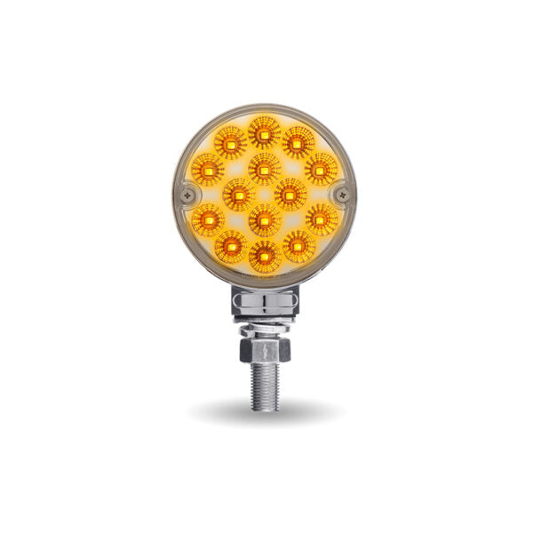 Clear Amber/Red Turn & Marker 3" Mini Double Face Round Reflector LED Light | TLED-DL3XC Trux Accessories